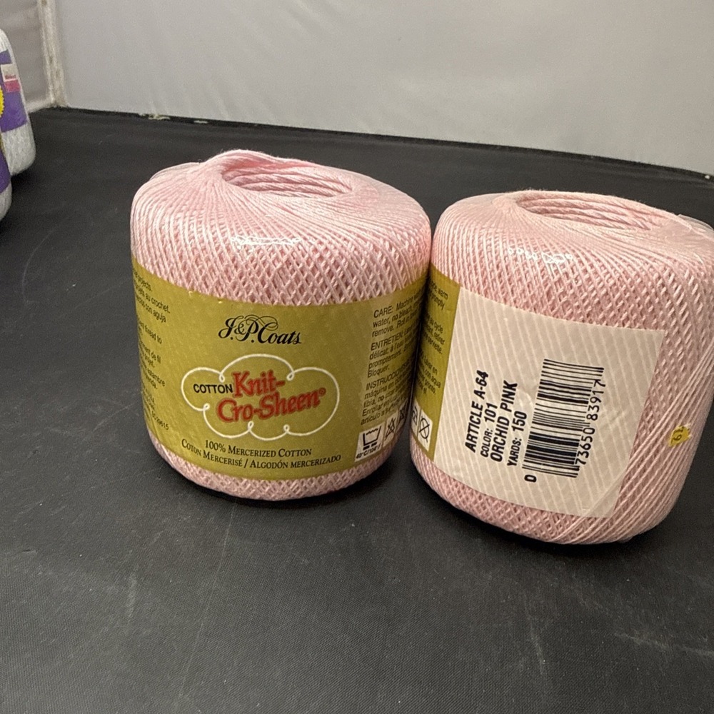 jp coats knit cro sheen 150 yards orchard pink new
